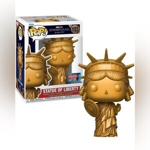 Funko Pop Spiderman Statue of Liberty Fall Convention 1123 w/ soft protector